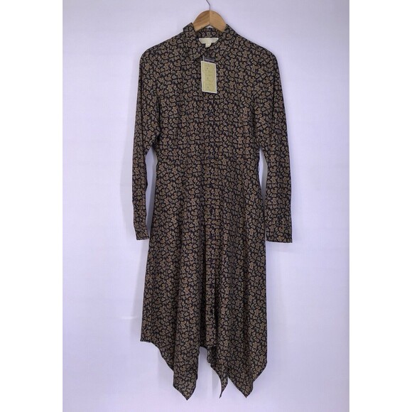 Michael Kors Delicate Paisley Hank Dress Sienna Women’s Size Medium Button Front - Picture 1 of 11